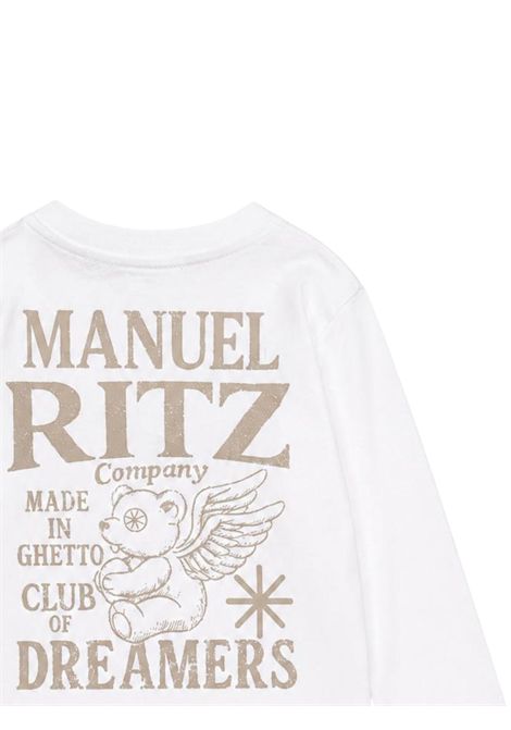 T-shirt neonato bianca in cotone Manuel Ritz | 4526BIANCO